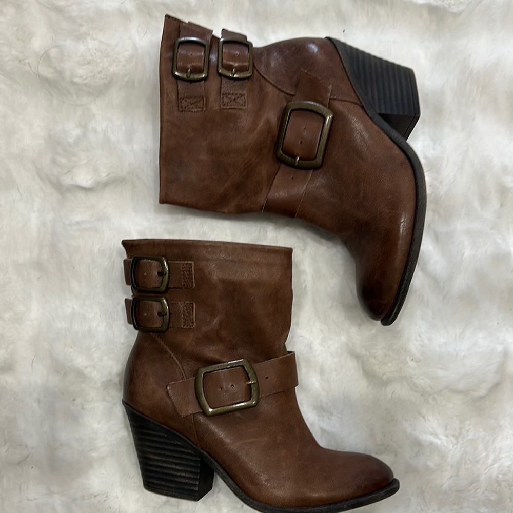 Brown Leather Ankle Boots